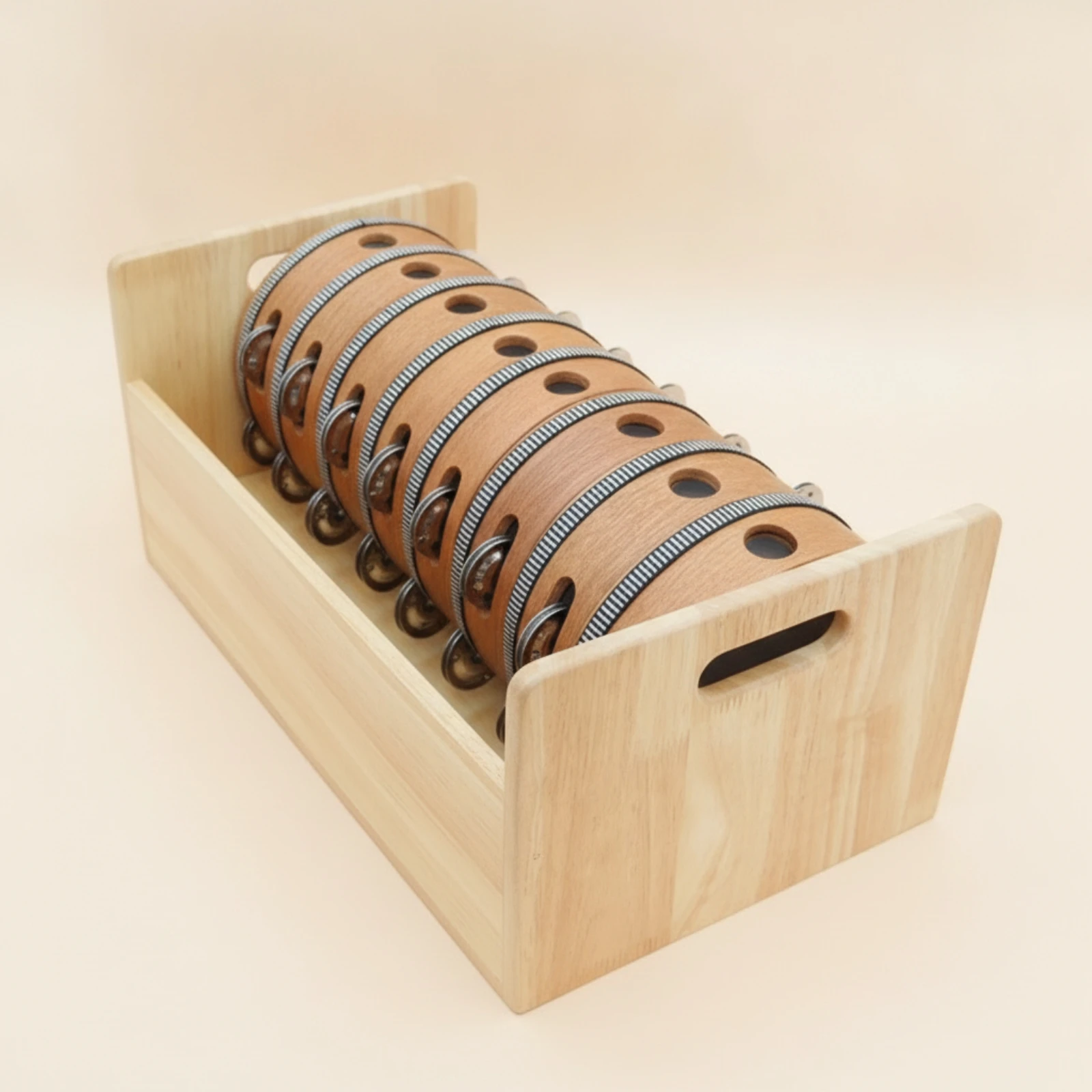 tambourine-with-storage-box-wooden-tambourine-percussion-instrument-6-inch-single-row-for-children-classroom-preschool