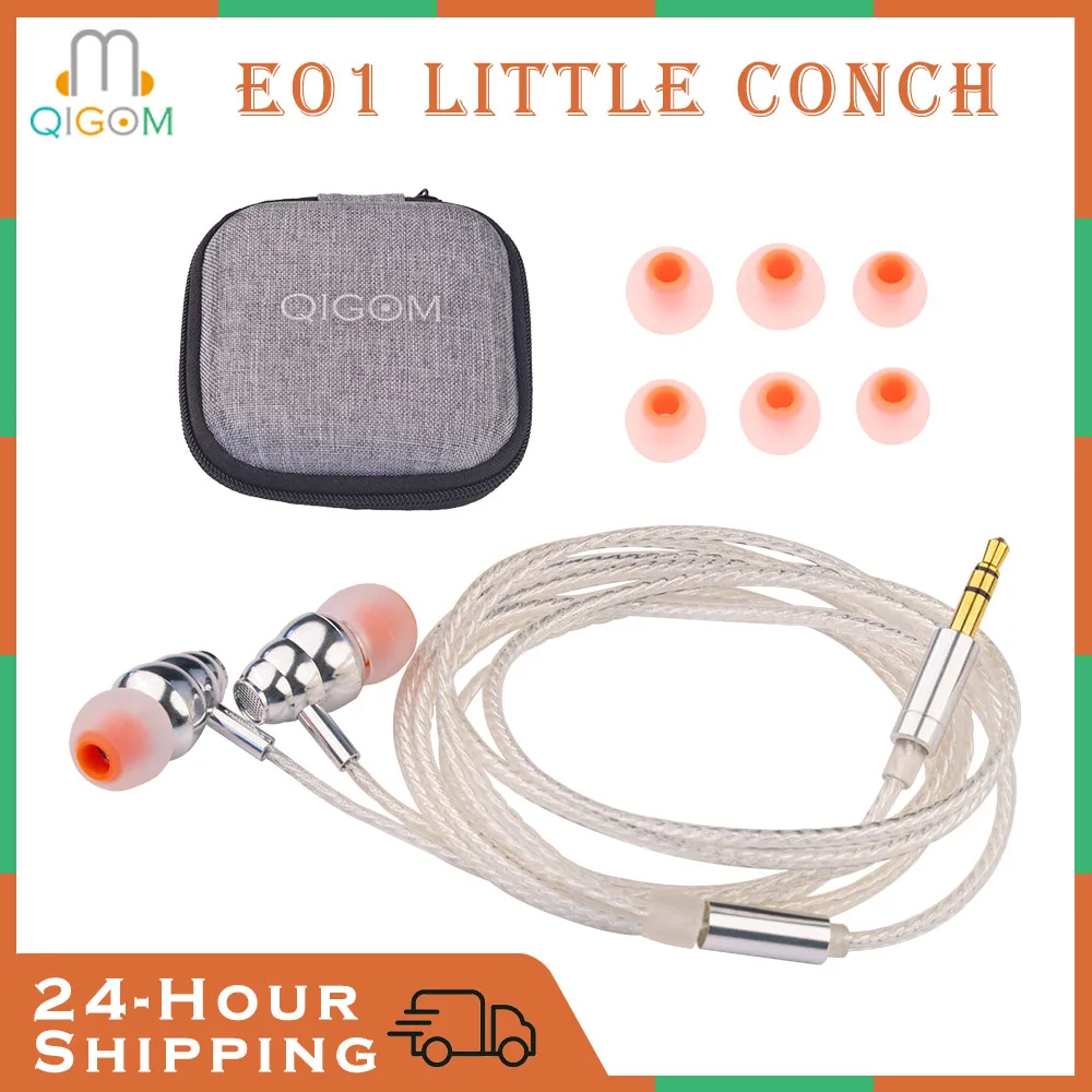 

QIGOM In-ear Earphone E01 Little Conch, 32Ω 98dB, HIFI Headset Wired, Full Rear Cavity Open, Tri-frequency Equalization, Bass