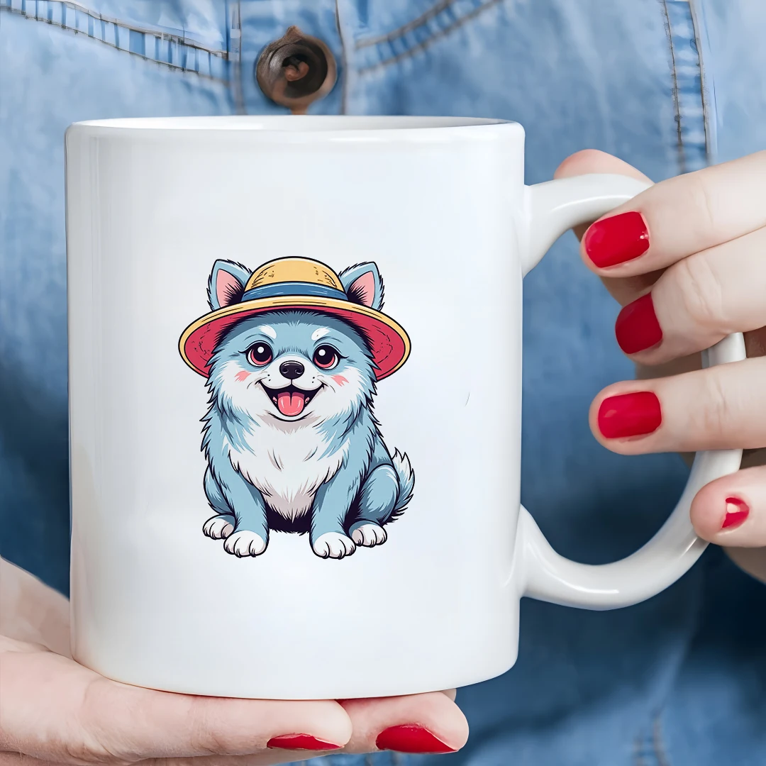 

11oz Cartoon Dog Mug + Adorable Pet Smiling Cup + Kids Family Office Cup Christmas Gift Set