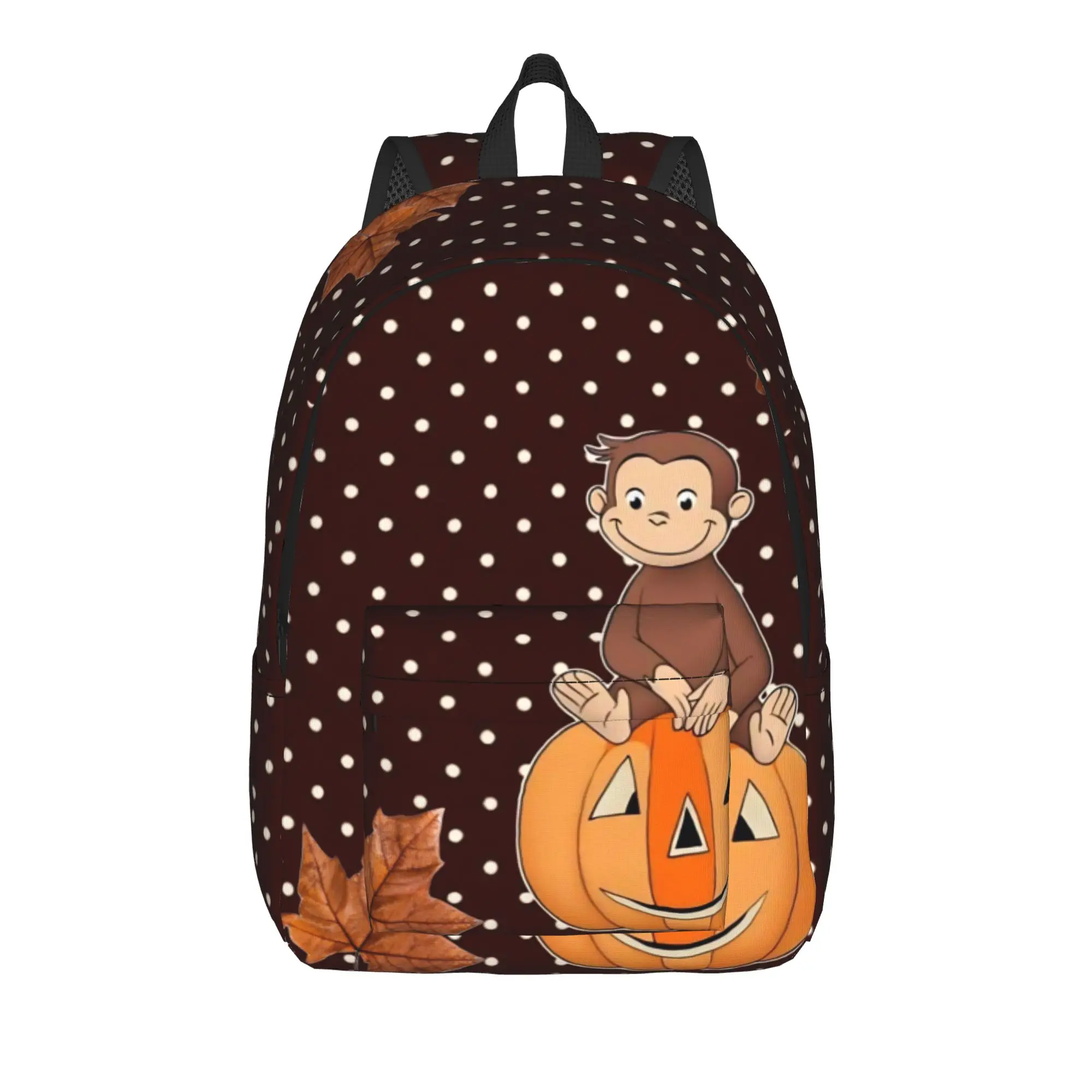 Curious George Classical Backpack Lightweight Student Work  Daypack for Men Women College Shoulder Bag