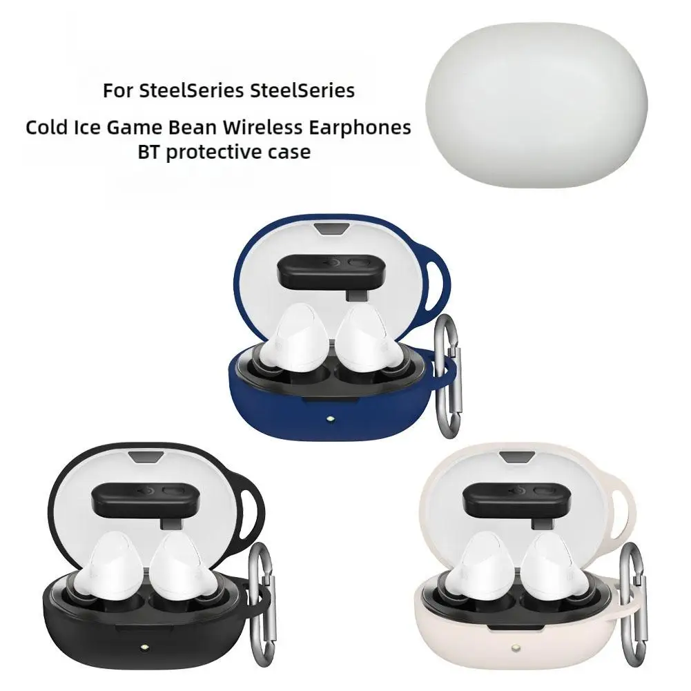 Shockproof Silicone Case for SteelSeries Arctis GameBuds - Carabiner Included for On-the-Go Use