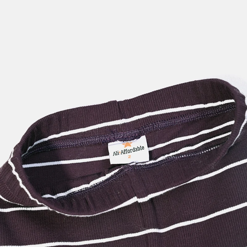 AA-Gestreifte Pyjamas für Kinder Jungen und Mädchen Zweiteiliges Set und Baby-Strampler Langarm Herbst/Winter Gerippte Baumwollkleidung – Detail 28