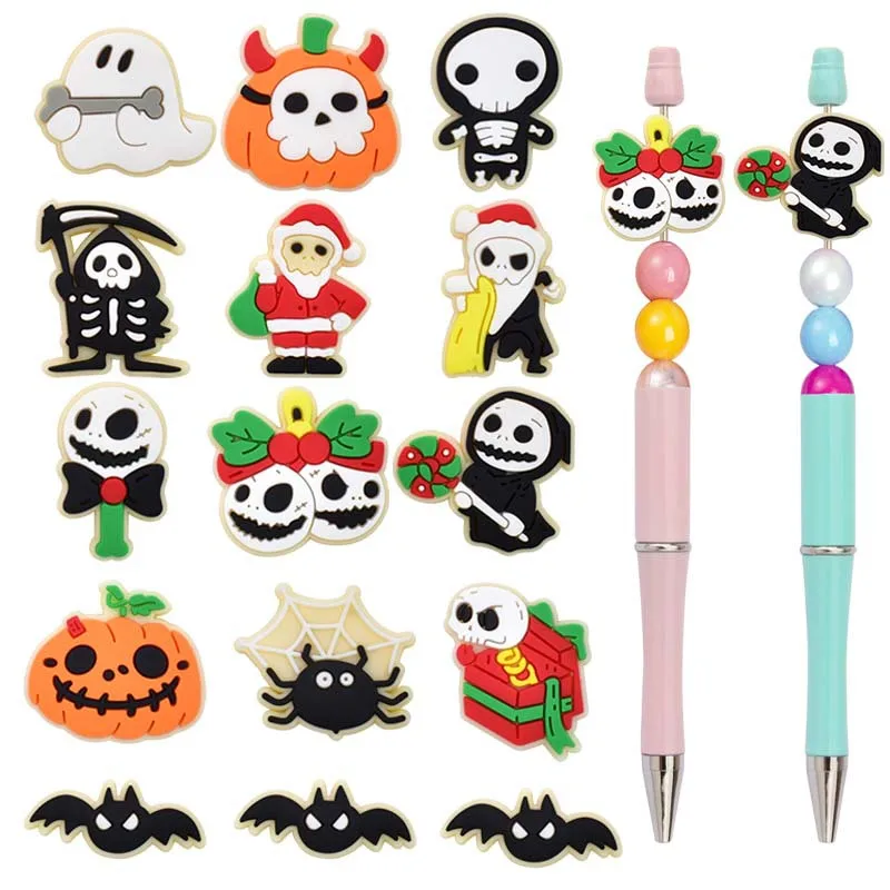 

10 шт. силиконовых бусин для украшений на День всех святых, бусины-фокусы для изготовления ювелирных изделий, брелоков, браслетов из бусин, аксессуаров для рукоделия