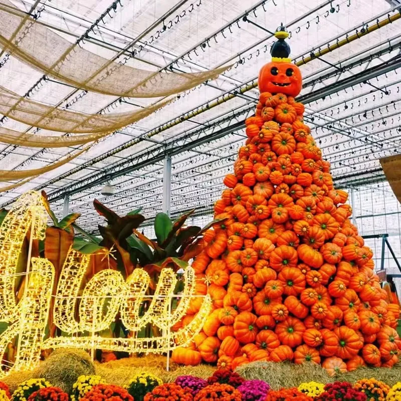 

Halloween Christmas decoration, outdoor amusement park large, artificial fiberglass, pumpkin model