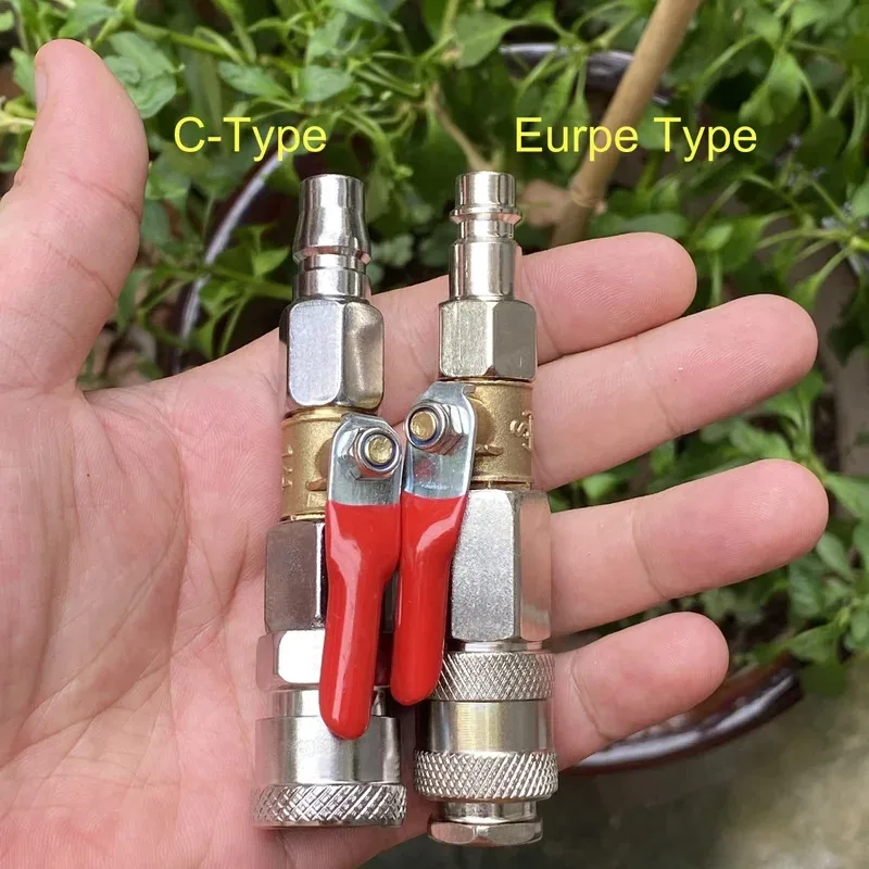 Pneumatic Switch Valve On Off Europe Type Quick Connect Fitting For Air Control Valve Pneumatic Fitting