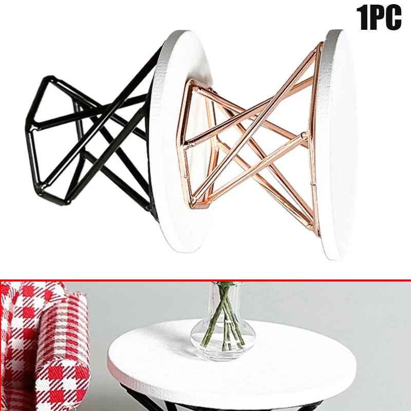 1PC ドールハウスミニチュアコーヒーテーブルティーテーブルサイドテーブル家具ホームモデル装飾おもちゃドールハウスアクセサリー