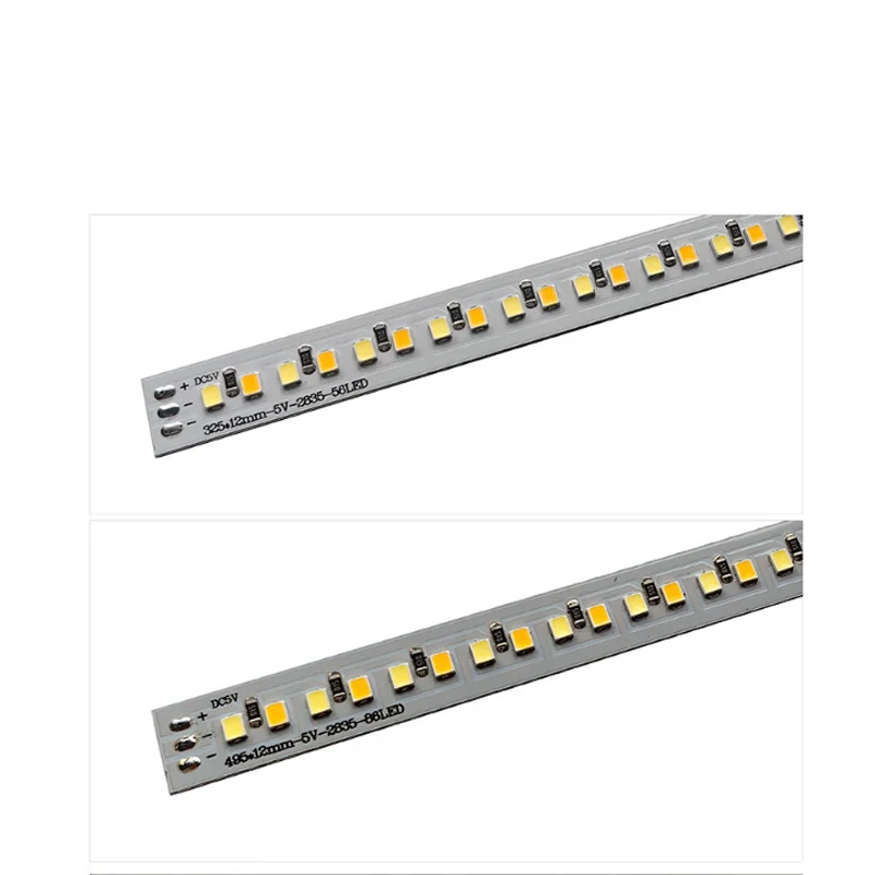 10pcs 5v 325mm 495mm LED Hard Strip Rigid Bar CCT Double Color Three Color Warm White +White 3000k Nature White 4000k 6000k