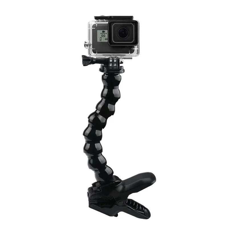 Jaws Flex Clamp Mount Gooseneck Mount For GoPro Hero 12 11 10 9 8 7 6 5 SJCAM Insta360 X2 X3 DJI Osmo Action Camera Accessories