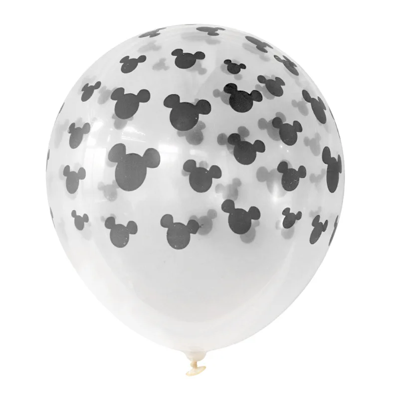 12 inch Cute Transparent Mickey Head Cartoon Print Balloon Home Birthday Wedding Confession Proposal Party Decoration 100PCS