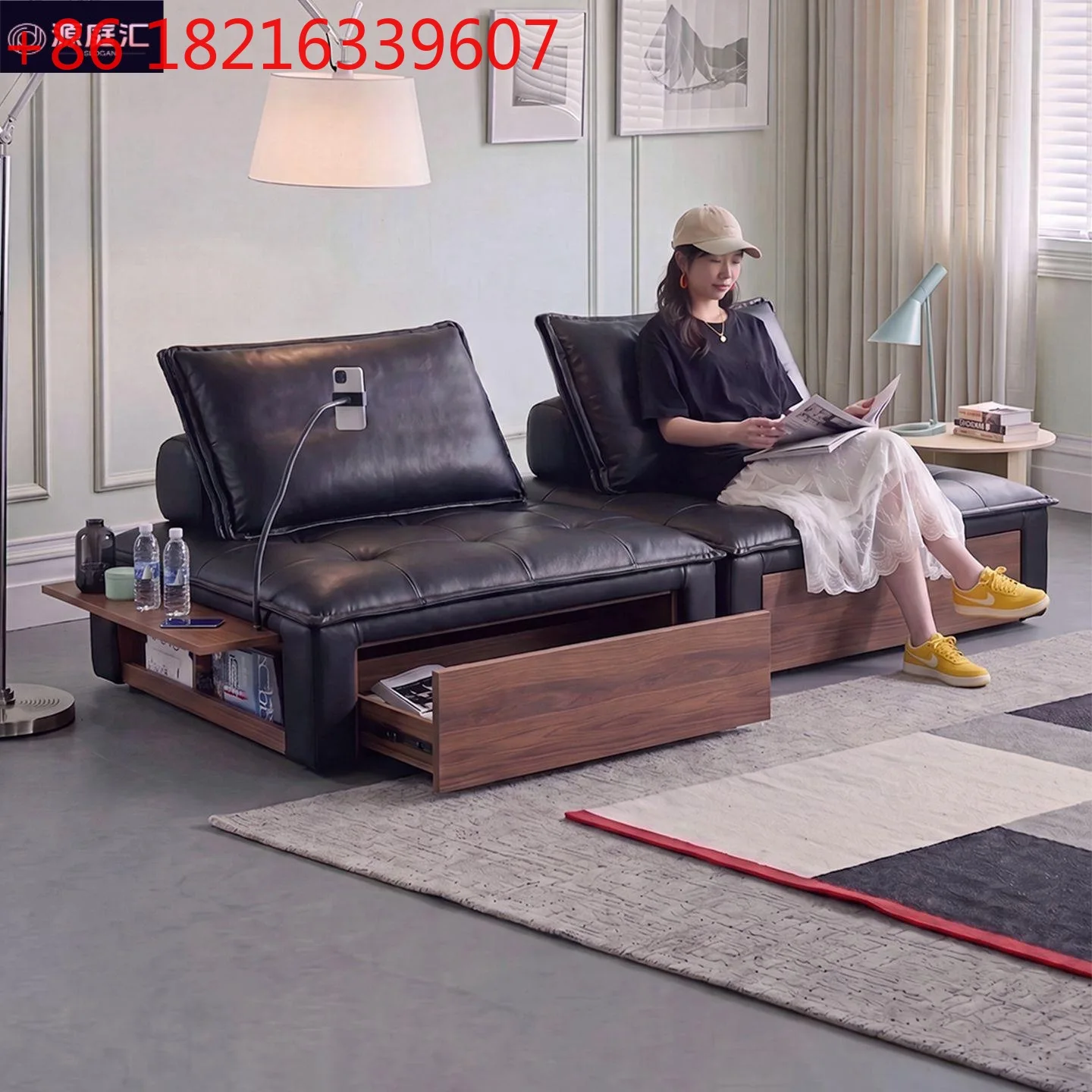 YAO medieval household living room tofu block combination sofa light luxury multi-functional storage single