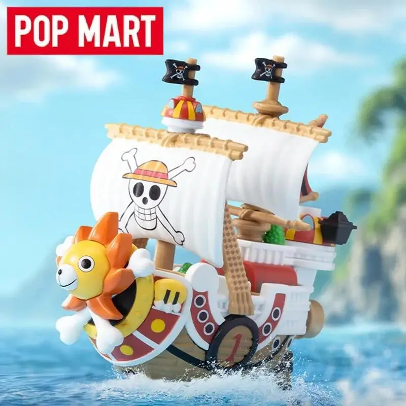 

POP MART One Piece The Grand Line Series Транспортные средства Слепая коробка Игрушка Орнамент Кукла Угадай Сумка Симпатичная аниме Фигурка Коллекция Подарок