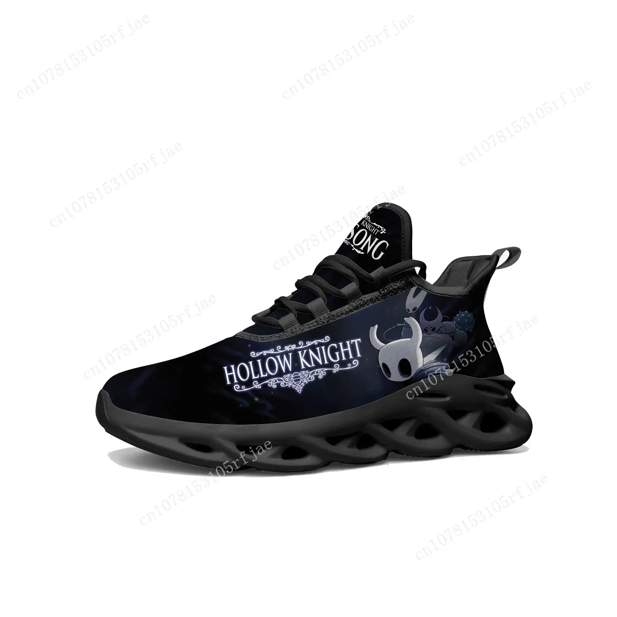Cartoon Game Ghost Hollow Knight Flats Sneakers Mens Womens Sports Running Shoes Tailor Made Lace Up Shoes view 2