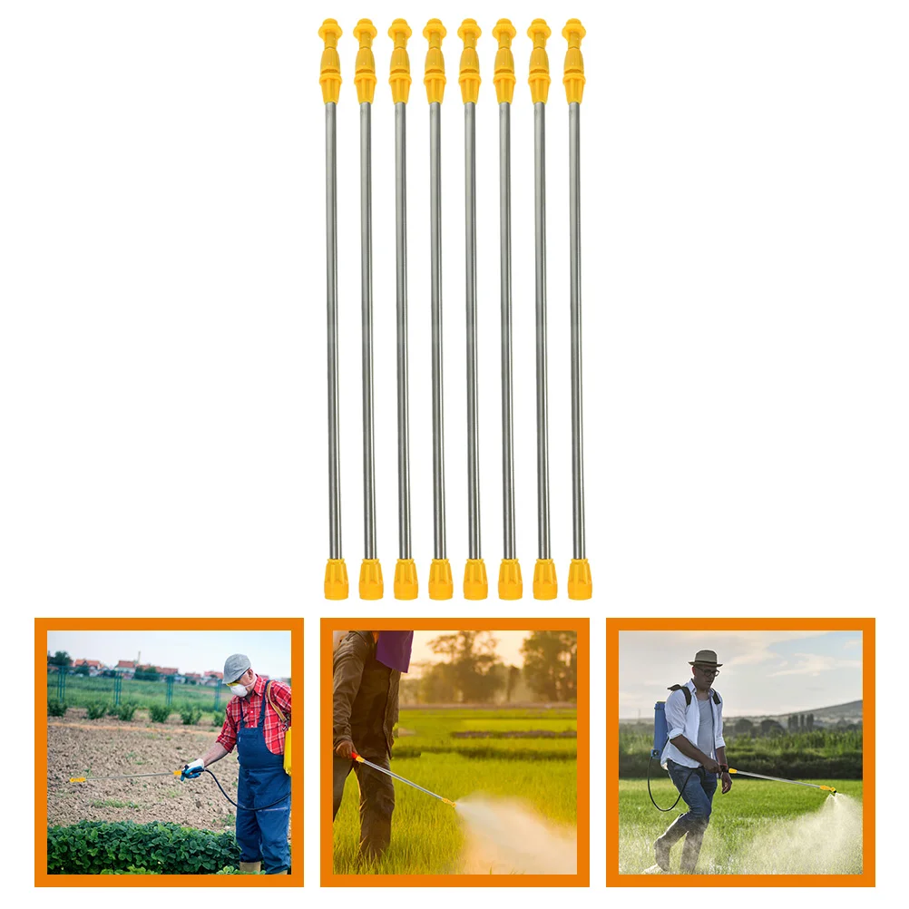 

8 Pcs Sprayer Accessories Stainless Steel Boom Replaceable Plant Pole Extension Garden Rod Parts Long Gardening Wand