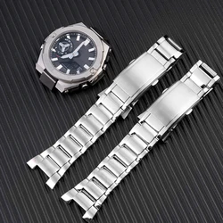 Bracelet For Casio G-SHOCK GST-B500 Steel Heart series Watches Men's Strap Silver Black 316L Stainless Steel wristband watchband