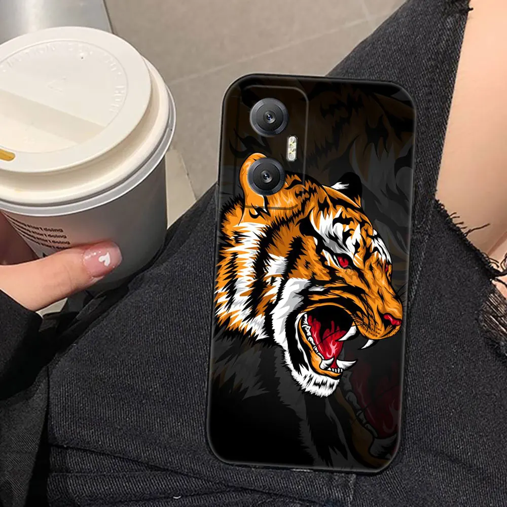 Symbol Of Dragon Tiger Phone Case For Infinix ZERO TECNO CAMON SPARK 20 30 30S 40 POVA 5 6 7 POP SMAR 8 9 10 DIY Shell Cover