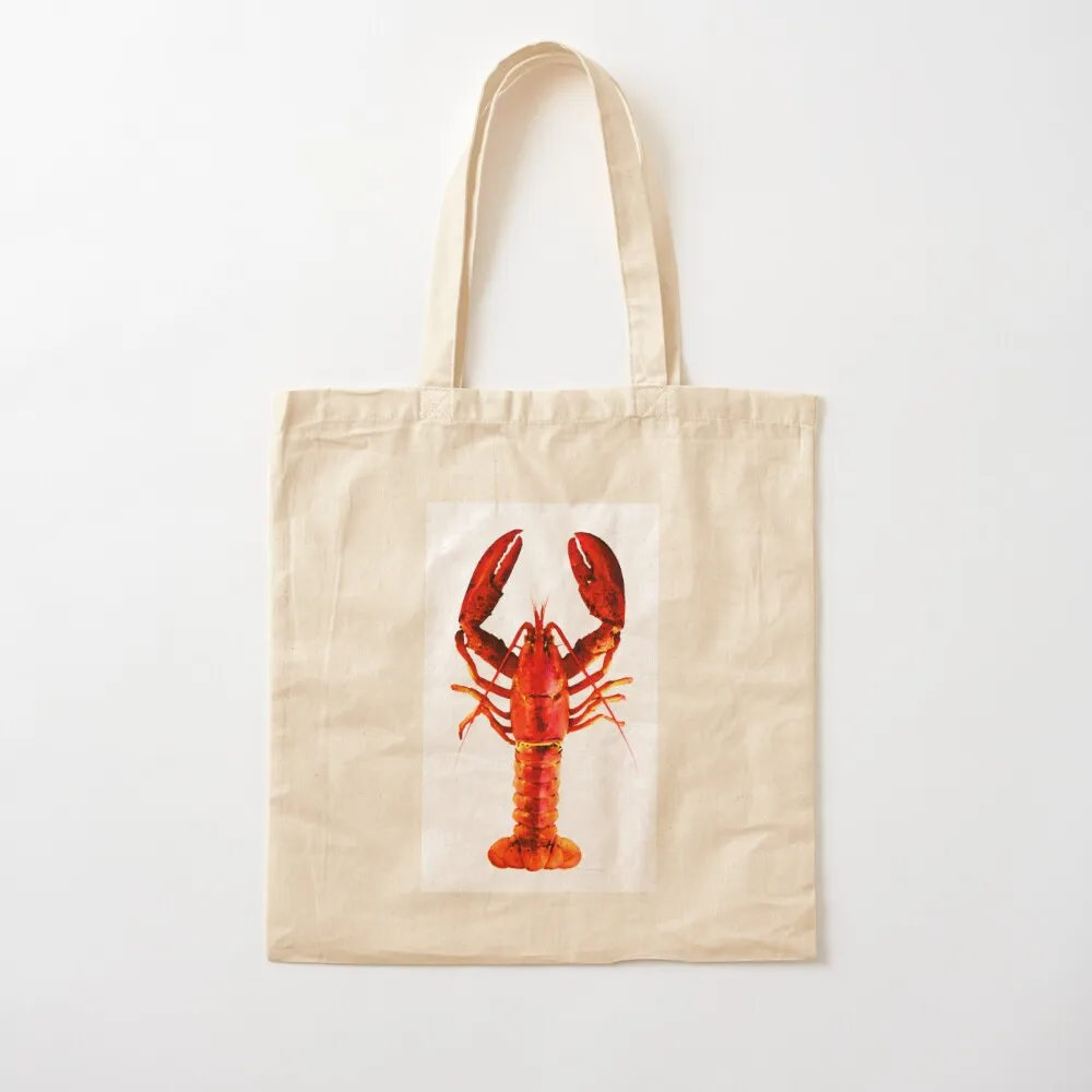 Red Lobster - Full Body Seafood Art Tote Bag Shopper bag Big bag Canvas shoulder Cloth