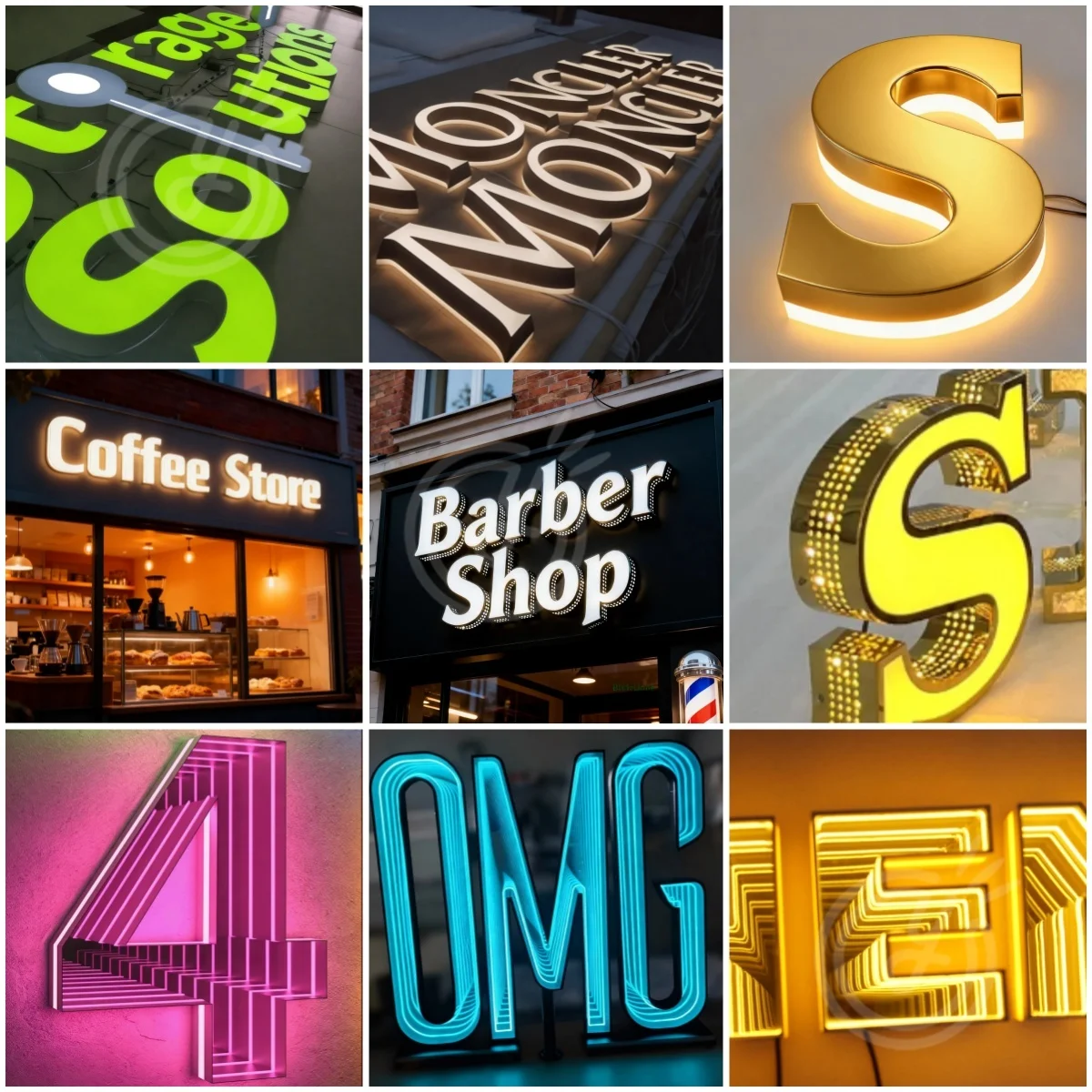 Custom Led Light Up Letter Sign Wall Decor Business Outdoor Illumination Logo Acrylic Luminous Shop Signage Behind Large Signs