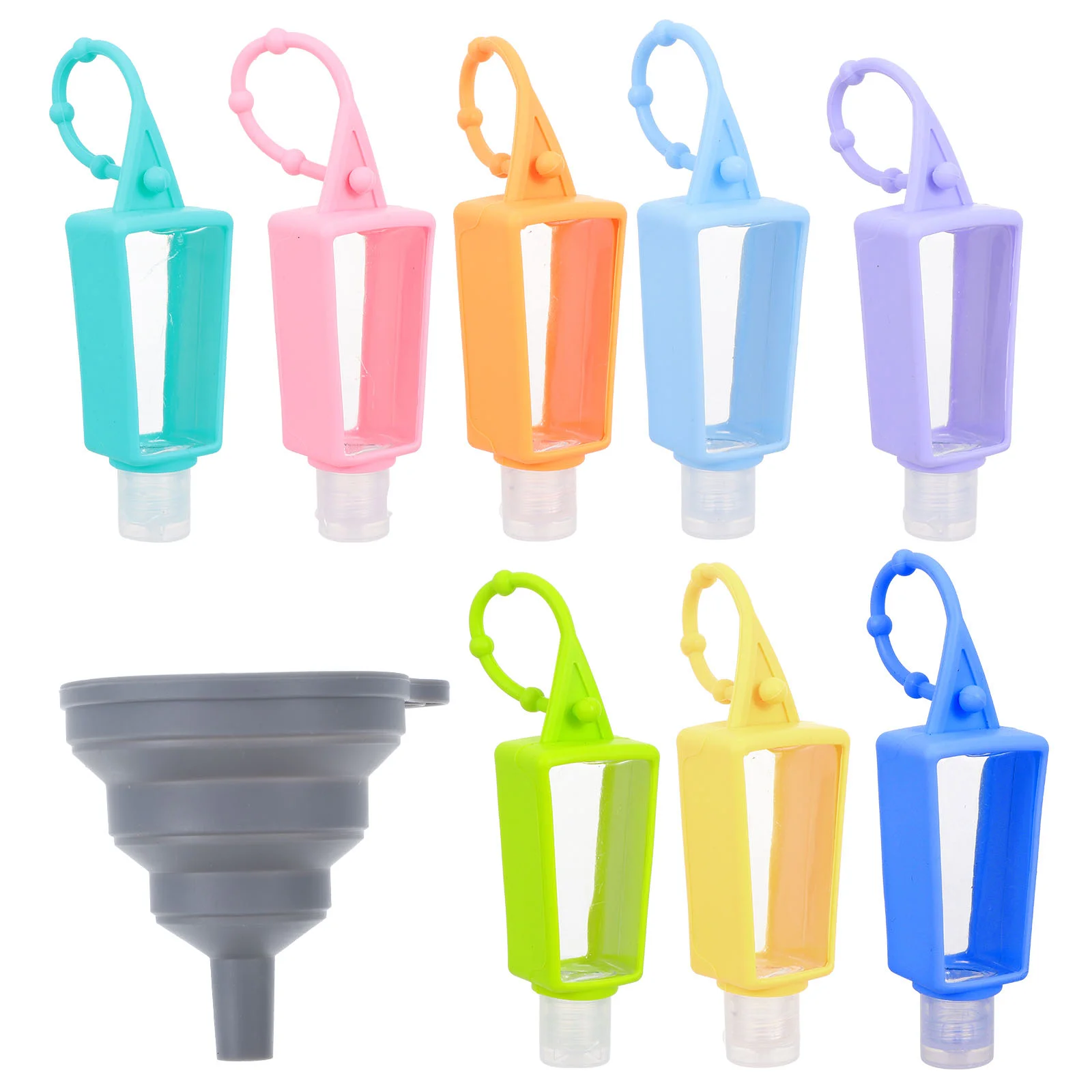 

Silicone Bottle Protective Case Travel Bottles for Toiletries Key Chain Hand Holder Liquid Container Silica Gel Soap Cases