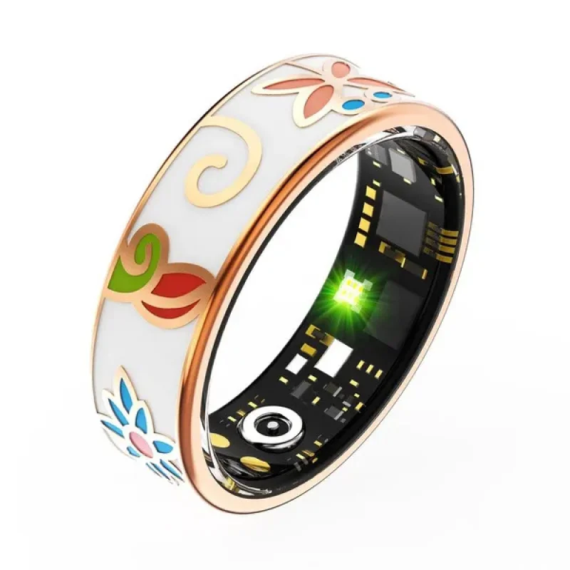 Smart Ring Real-Time Monitoring Heart Rate Blood Oxygen Blood Pressure Exercise Step Counting Smart Photography Black Technology