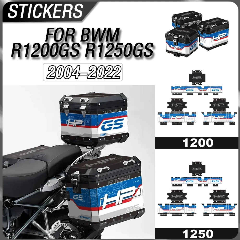 

For BMW Panier aluminum box R1200GS R1250GS Adventure HP 2004-2022 motorcycle parts rear box sticker kit