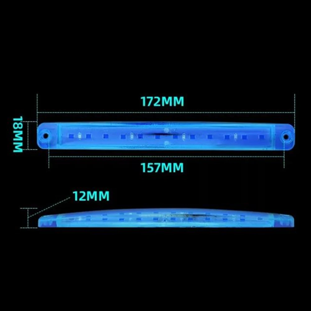 10PCS Marine Boat Lights 12V 24V Waterproof Boat Deck Courtesy Transom Cockpit Light Yacht Fishing Sailboat Blue Light