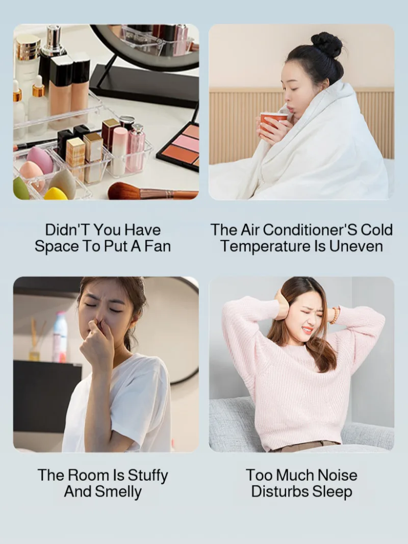 2026 New Upgrade Portable Wall-Hanging Fan With Remote Control Rechargeable Usb Electric Folding Fan Nightlight Air Cooler House