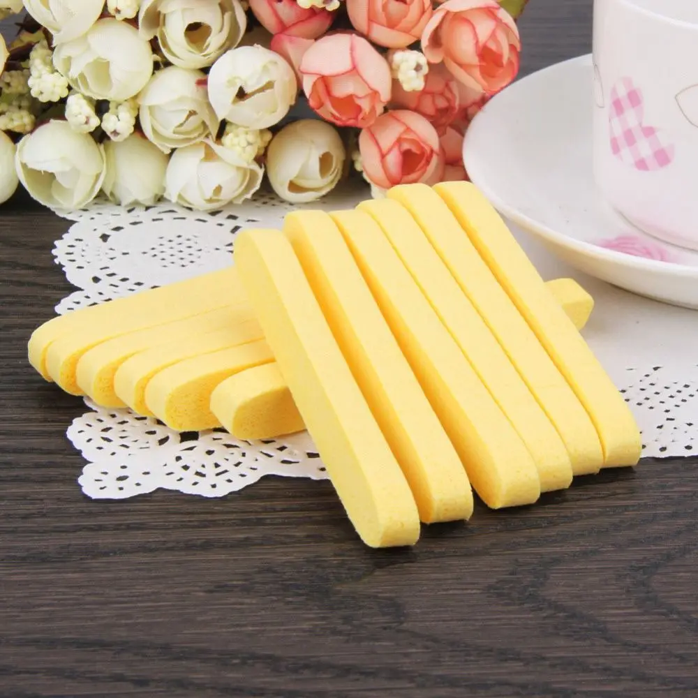 Remove Cosmetic 12PCS Wash Mat Compressed Face Cleansing New Foam Sponge Puff Yellow Stick