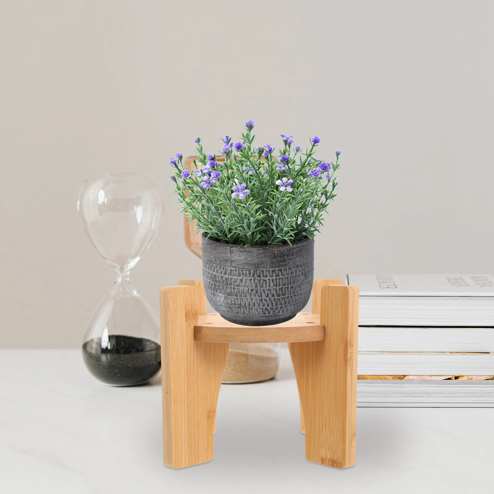 

Drink Dispenser Stand Wooden Round Base Stable Holder Beverage Dispenser Stand Multi Use Multi Function Wood Plant Stands Indoor