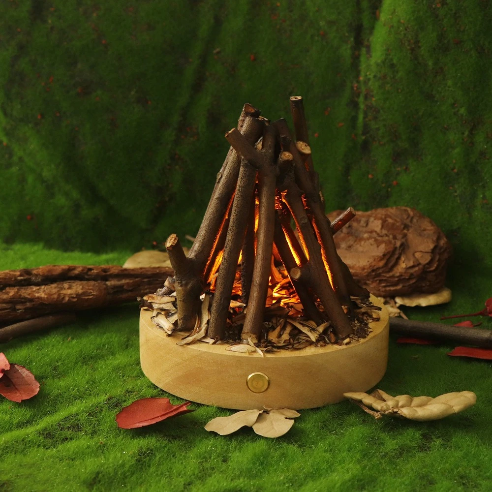 

LED Popular Tree Branch Bonfire Decorative Light Indoor Touch USB Charging Camping Burning Handmade Decorative Atmosphere Light