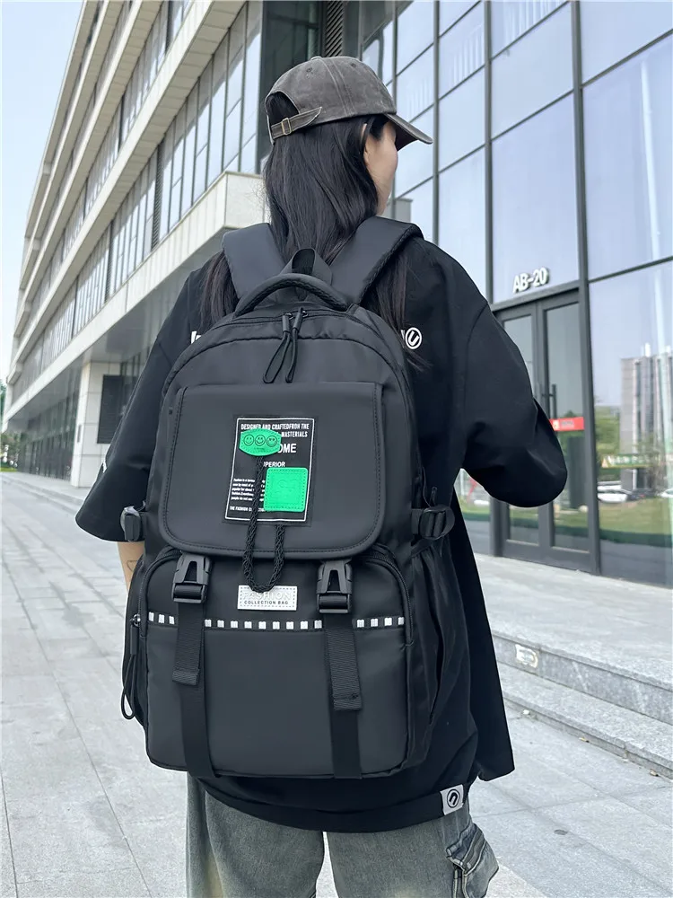 

School bag male student backpack female casual simple computer bag large capacity work travel backpack