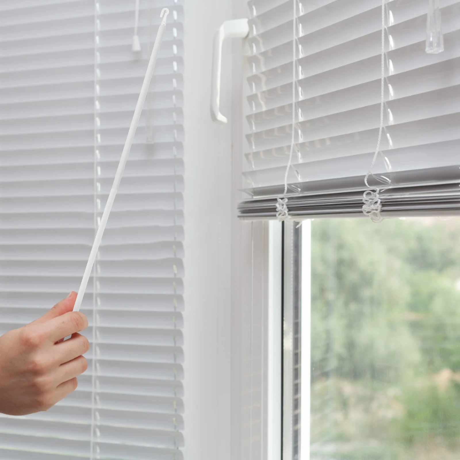 

1 set Blind Replacement Rods Curtain Accessories Lightweight Plastic Tilt Wand Easy Assembly Sturdy Pull Rod for Vertical Blinds