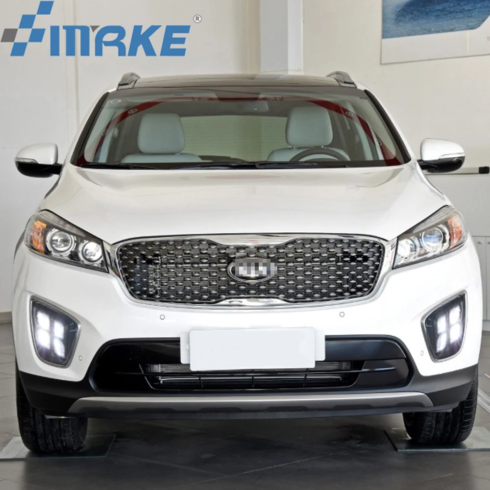 

LED Fog Light DRL Accessories Daytime Running Light for KIA Sorento 2015 2016 2017 Front Bumper Driving Daylight Waterproof