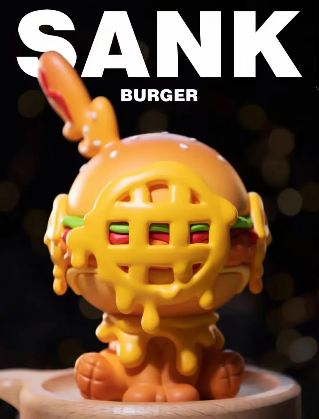 Sank Toys Sank The Child Little Sank Burger Orange Resin Painted Collection Figurine Figure Model Statue