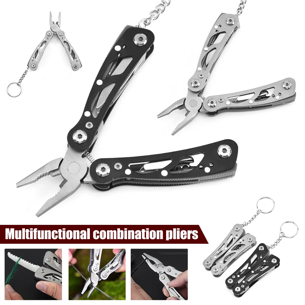 13 In 1 Multifunction Pliers 420 Stainless Steel Tool Folding Pliers Multitool Wire Stripper Bottle Opener Portable Pocket Plier