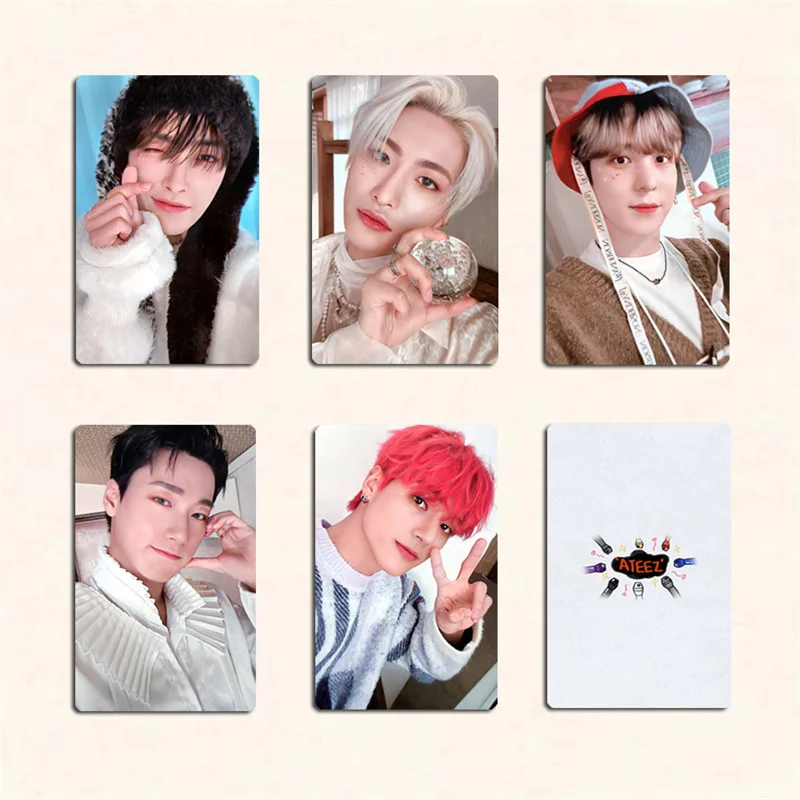 KPOP 8pcs/set ATEEZ Album 4th ATINY MEMBERSHIP KIT LOMO Card Random Card Photo Card Hongjoong Seonghwa Yunho Yeosang Postcard