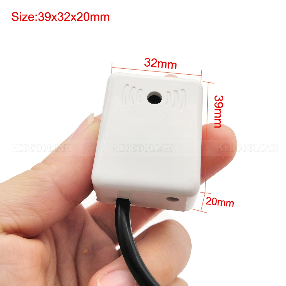 DC 9V-12V Mini Microphone Sound Monitor Audio Pickup Security Monitoring RCA Female Adapter For CCTV Camera Security System