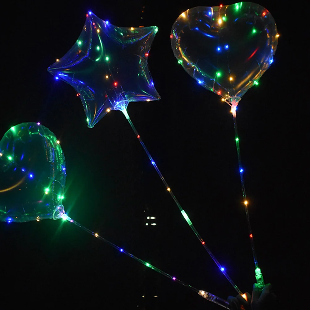 

3 Sets Heart Shaped Balloon Glowing Balloons with Lights Hearts Decoration Christmas for Party Decorations up Ballons