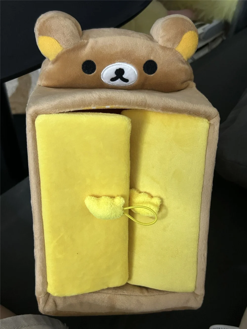 Cute Rilakkuma Bear Plush Desktop Storage Wardrobe Box Stuffed Container Make Up Makeup Bags Cosmetic Case For Women Girls Home