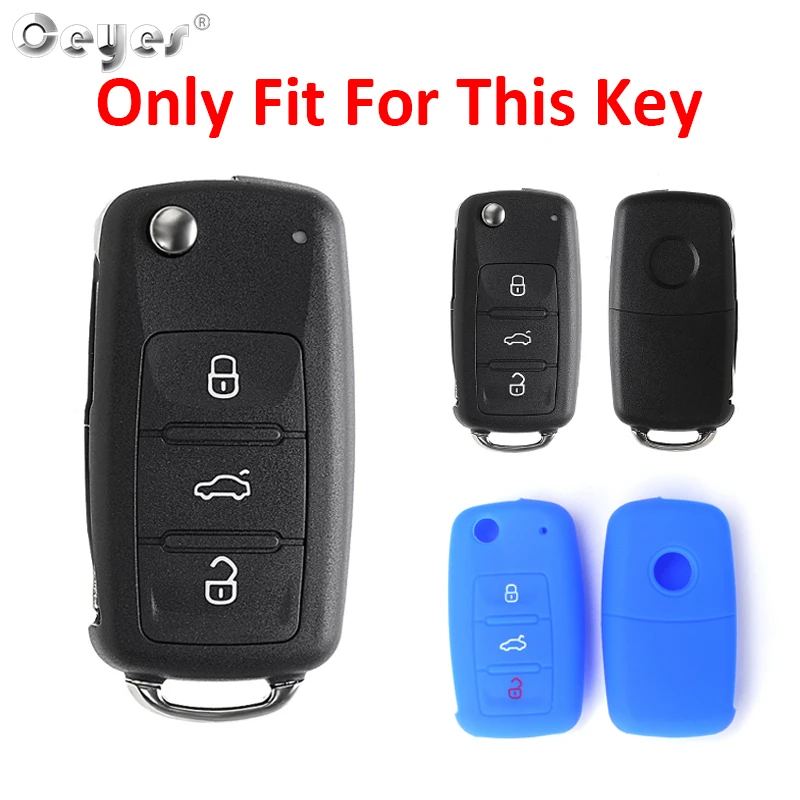 Ceyes Silicone Car Key Cover Case For Volkswagen VW Golf Bora Jetta Polo Passat Skoda Superb Octavia Fabia SEAT Ibiza Leon Shell