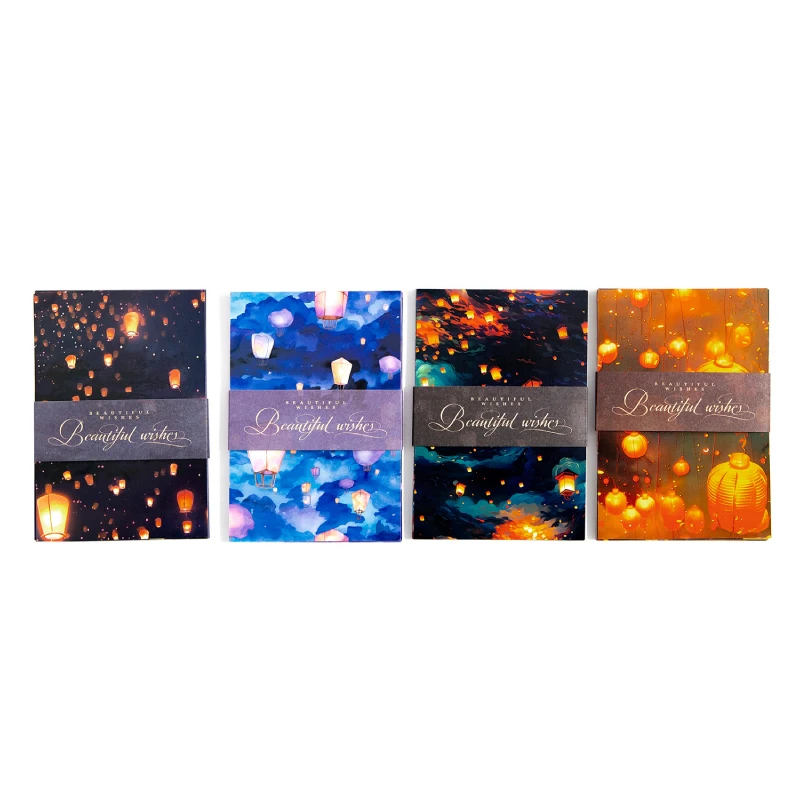 4 Packungen/Menge „Schöne Wünsche“-Serie, süßer, schöner Retro-Notizblock aus dekorativem Papier