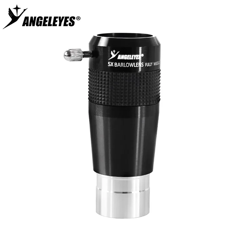 Angeleyes 1.25''Compound Achromatic 5X Magnifying Glass Metal High Magnification Definition Astronomical Telescope Accessories