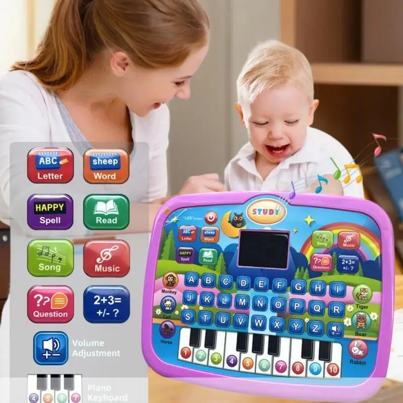 Brinquedo educativo iluminado de uma peça; Perfeito para presentes de Natal e aniversário, melhora as habilidades matemáticas e alfabetização para maiores de 3 anos