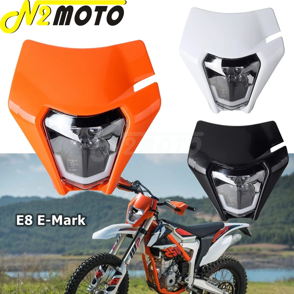 �y�Z�[�����zKTM 690 Enduro R EU �I�����W FREERIDE 250 XC-W EXC EXC-F 250-500 �I�t���[�h�p �_�[�g�o�C�NMX LED�w�b�h���C�g �t�����g�w�b�h���C�g 2015-21