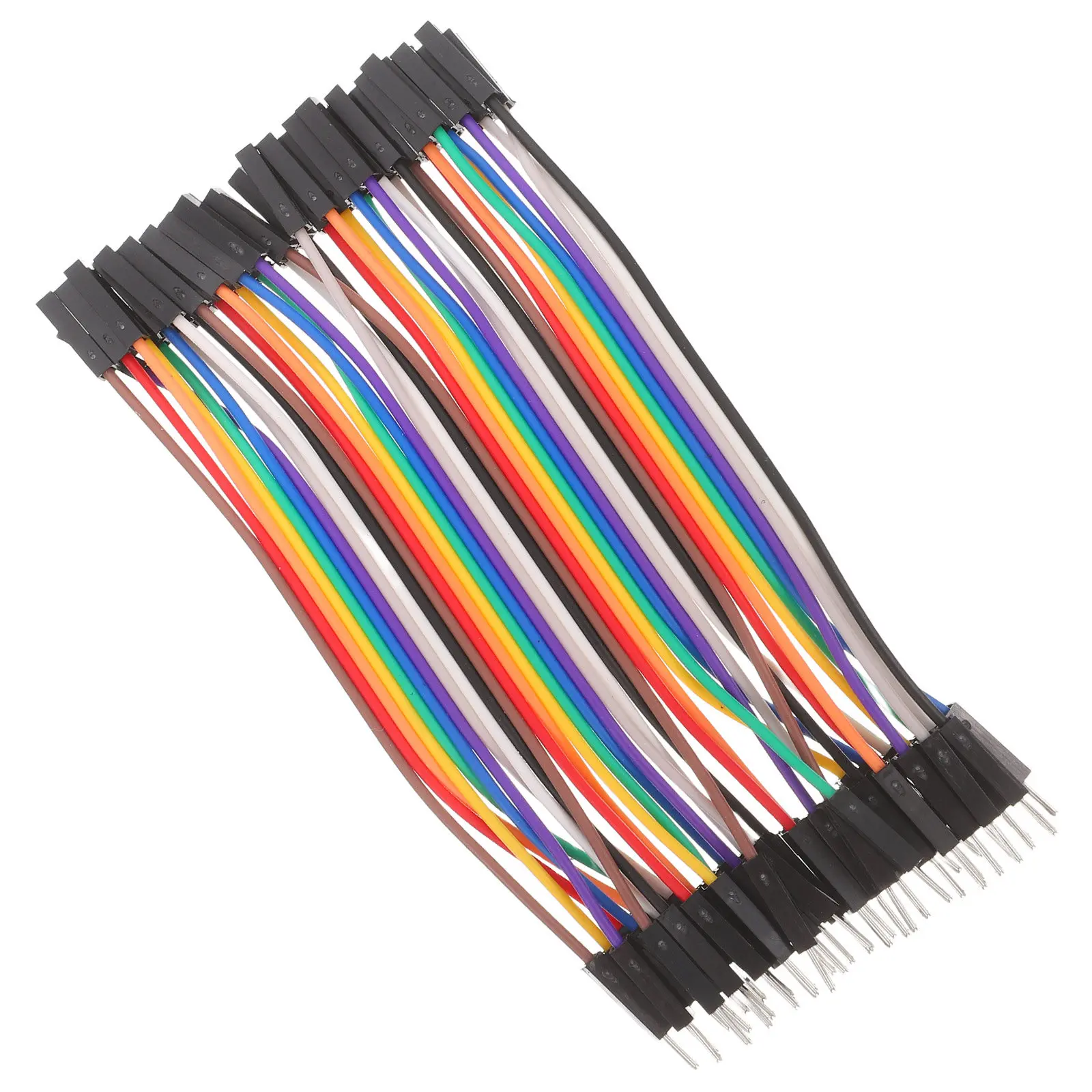 

40Pcs 10Cm Colorful Male to Female Breadboard Wire Jumper Cables 2.54mm Spacing for Stem Education Electronics Hobbyist Kits