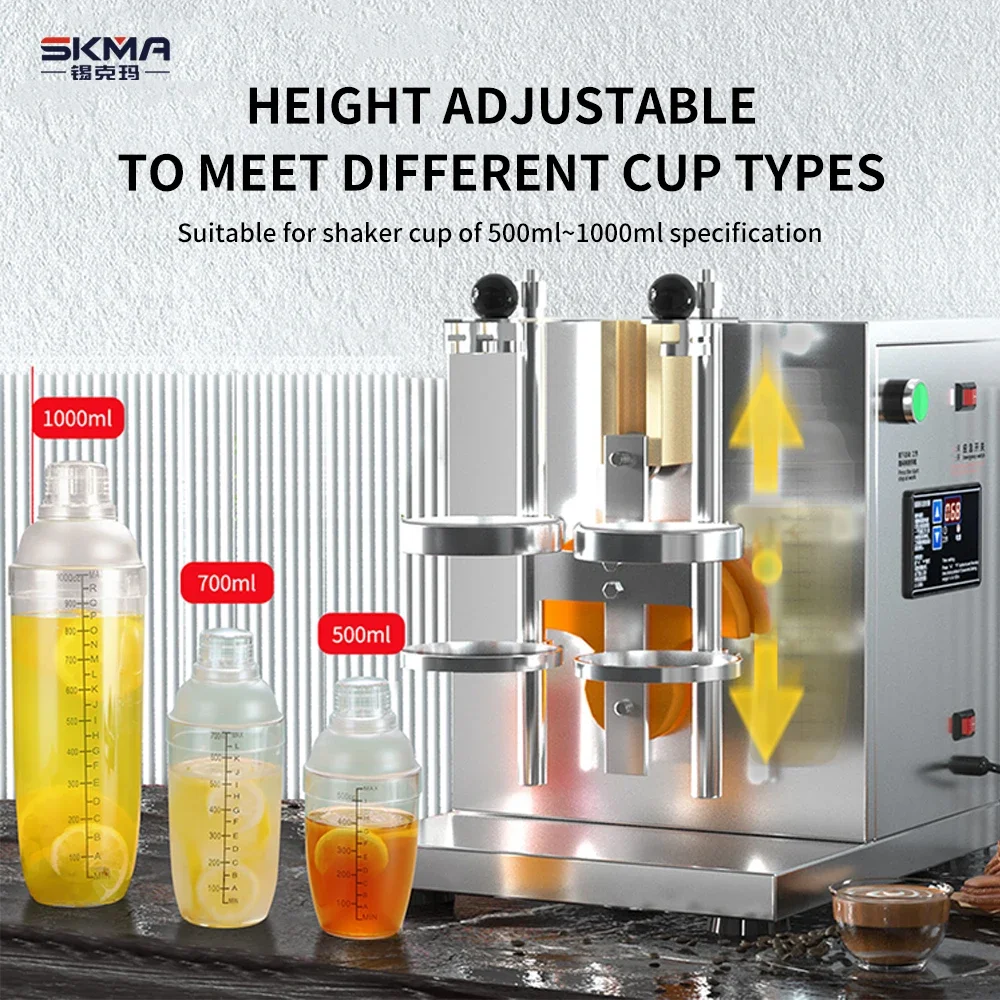 China Factory Wholesale Por Bubble Tea Juice Beverage Shaking hine Stainless Steel Double Cups Shaker