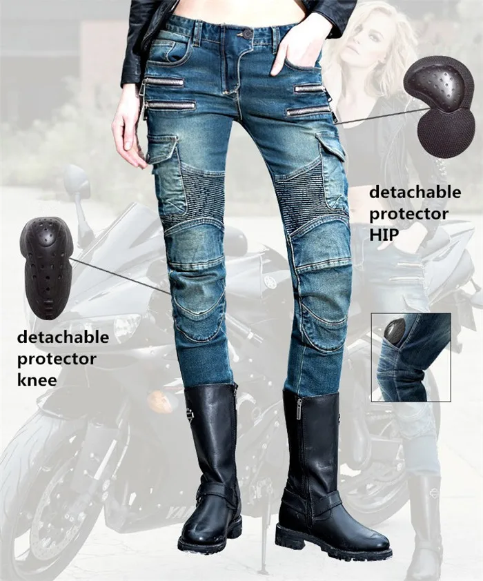 

Special Offer Uglybros Women Motorcycle Riding Pants Motorbike Race Pantalones Protecciones Jeans Moto