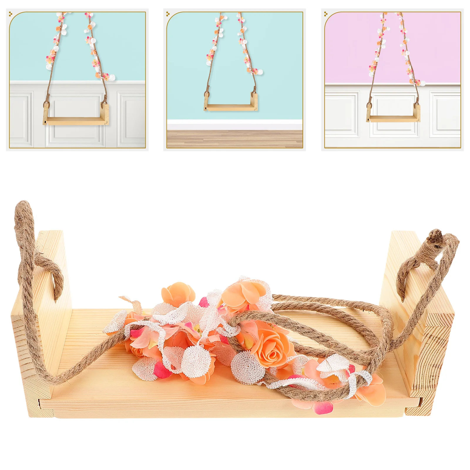 

Wooden Swing Prop Photography Photoshoots Photo Props Shower Nursery Decor Party Decoration