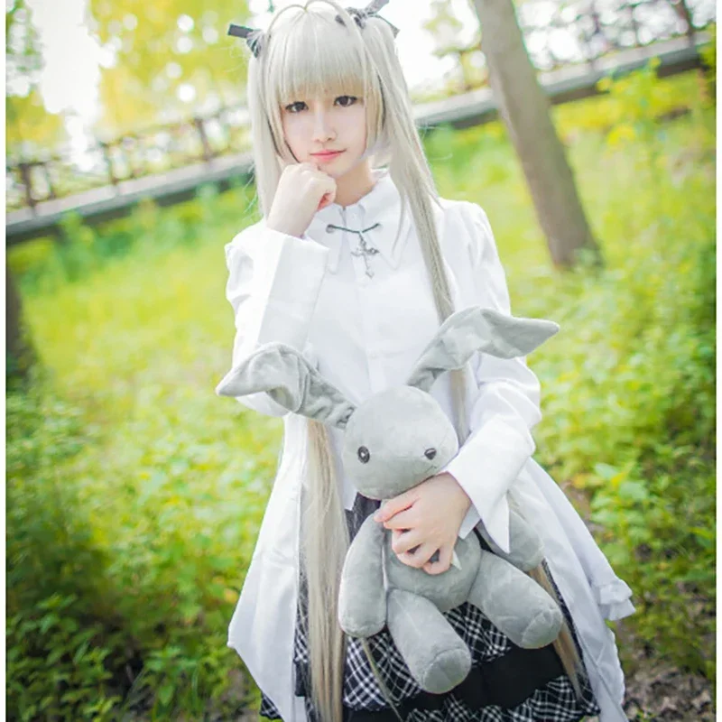 Yosuga No Sora Cosplay Kasugano Sora Costume Women White Shirt Skirt Outfits In Solitude Where We Are Least Alone Cosplay Skirt view 5