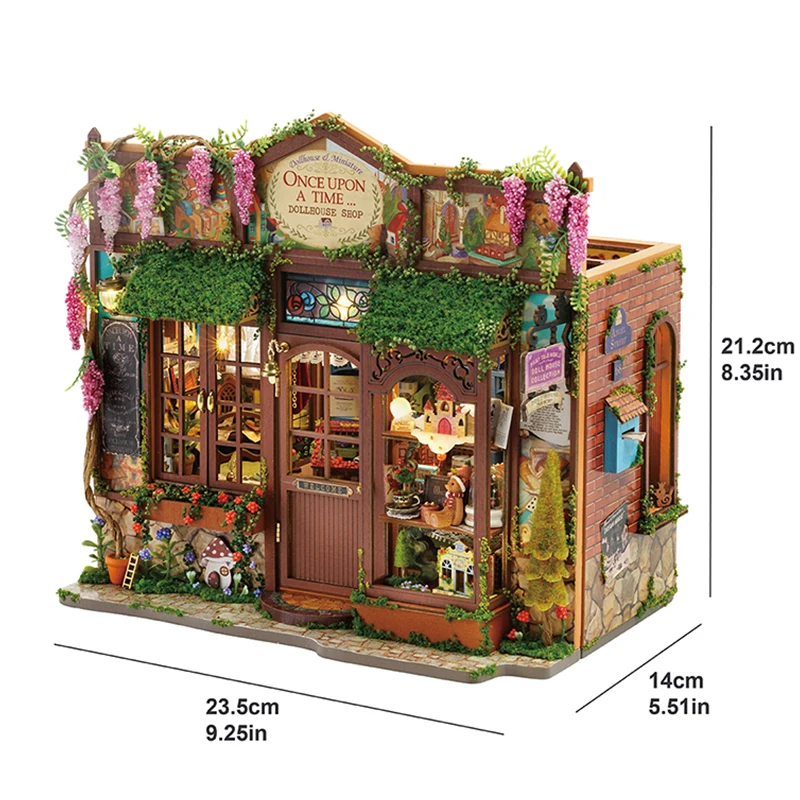 บ้านตุ๊กตาไม้ DIY งานฝีมือ ของตกแต่งหนังสือ ตัวต่อ 3 มิติ ประกอบเอง พร้อมเฟอร์นิเจอร์ สำหรับเพื่อน ของขวัญคริสต์มาส