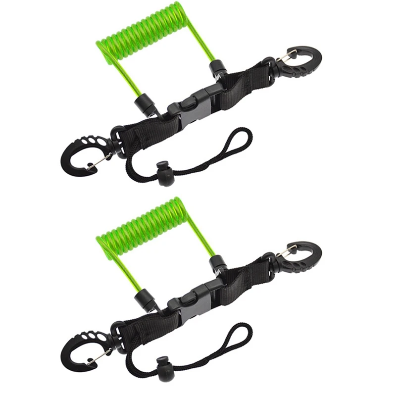 

LALA Underwater Equipment Diving Camera Loss Rope BCD Telescopic Lanyard TPU Spring Steel Wire Anti-Lost Rope